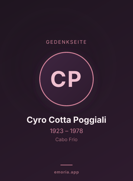 Gedenkportrait von Cyro Cotta Poggiali