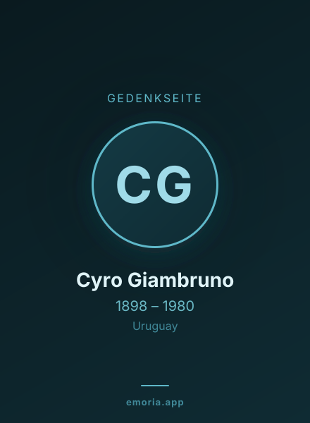 Gedenkportrait von Cyro Giambruno