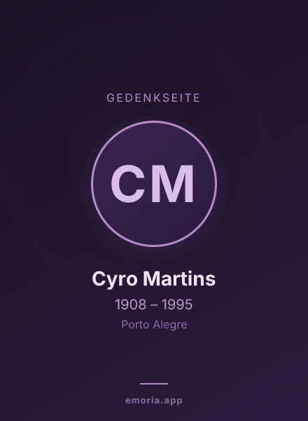 Gedenkportrait von Cyro Martins