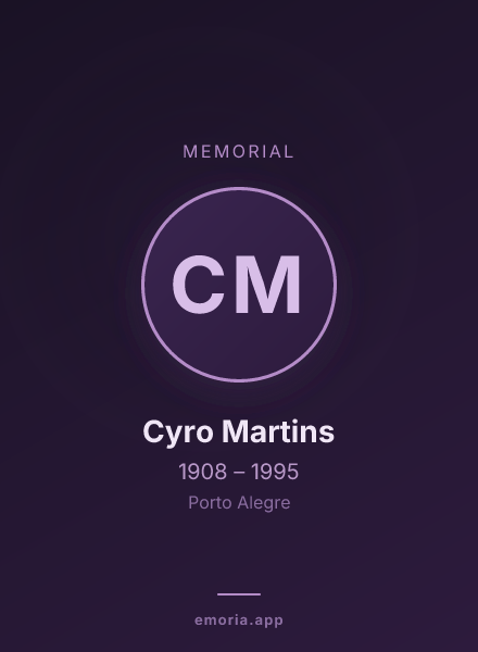 Memorial portrait of Cyro Martins