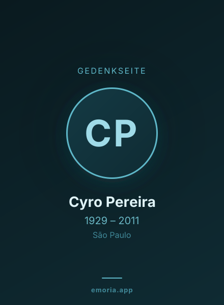 Gedenkportrait von Cyro Pereira