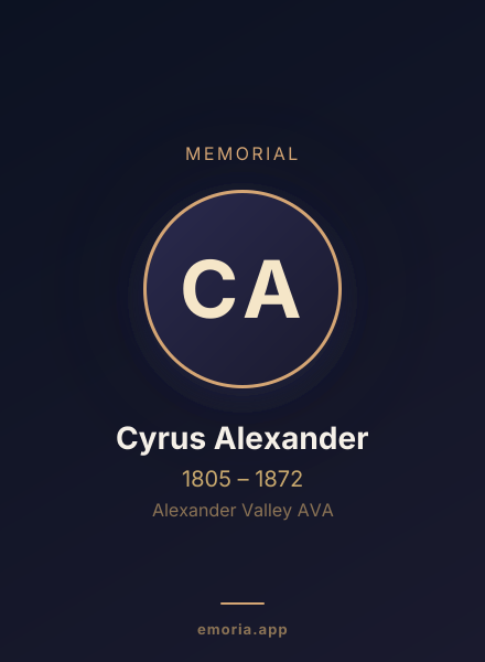 Memorial portrait of Cyrus Alexander