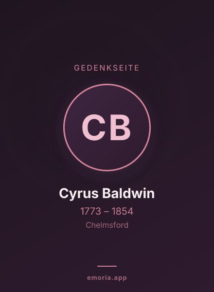 Gedenkportrait von Cyrus Baldwin