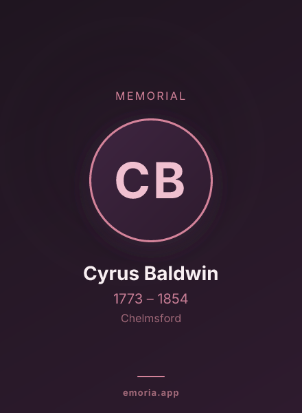 Memorial portrait of Cyrus Baldwin