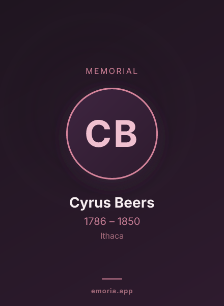 Memorial portrait of Cyrus Beers