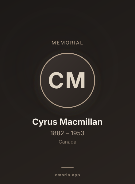 Memorial portrait of Cyrus Macmillan