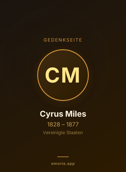Gedenkportrait von Cyrus Miles