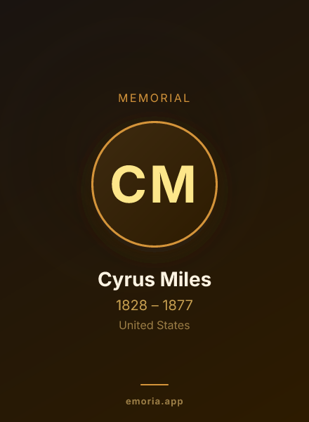 Memorial portrait of Cyrus Miles