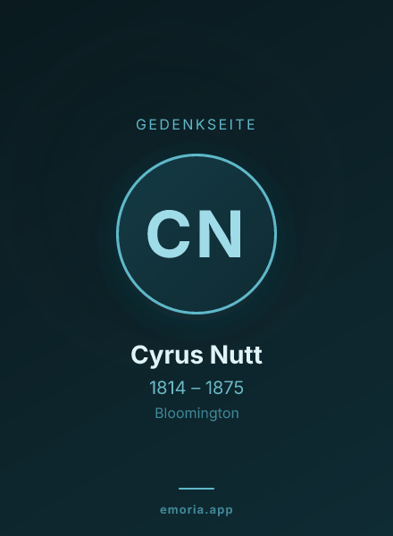 Gedenkportrait von Cyrus Nutt