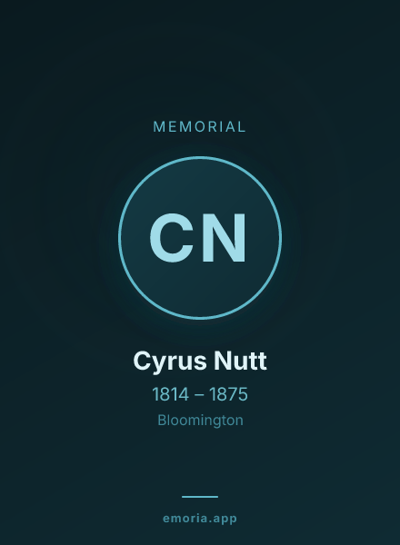 Memorial portrait of Cyrus Nutt