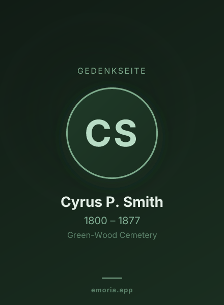 Gedenkportrait von Cyrus P. Smith