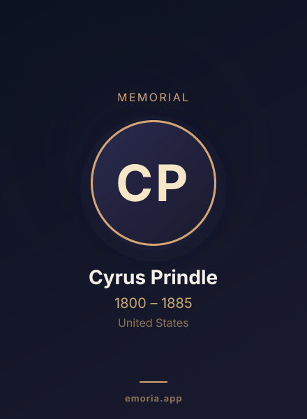 Memorial portrait of Cyrus Prindle