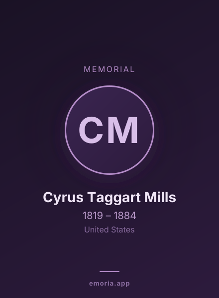 Memorial portrait of Cyrus Taggart Mills
