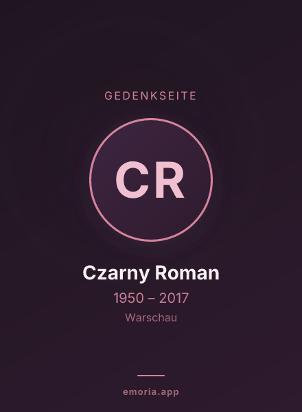 Gedenkportrait von Czarny Roman