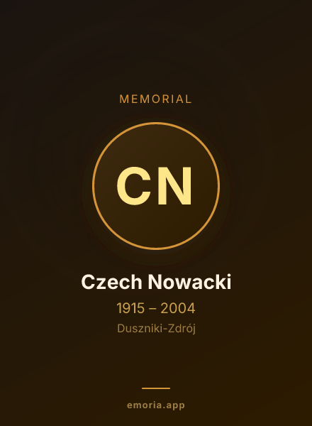 Memorial portrait of Czech Nowacki
