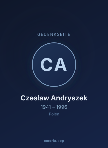 Gedenkportrait von Czesław Andryszek