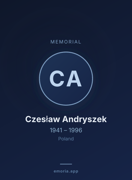Memorial portrait of Czesław Andryszek