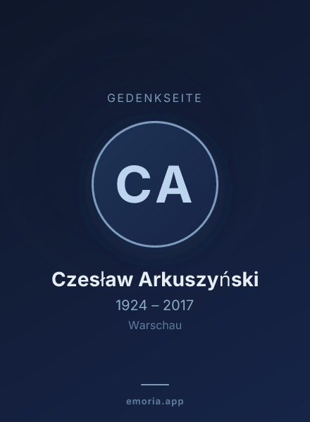 Gedenkportrait von Czesław Arkuszyński