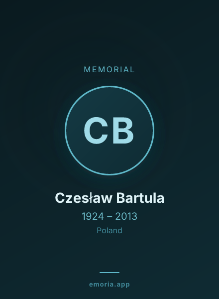 Memorial portrait of Czesław Bartula