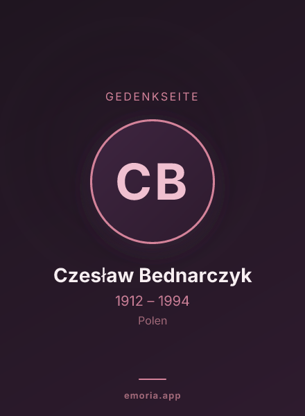 Gedenkportrait von Czesław Bednarczyk