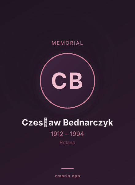 Memorial portrait of Czesław Bednarczyk