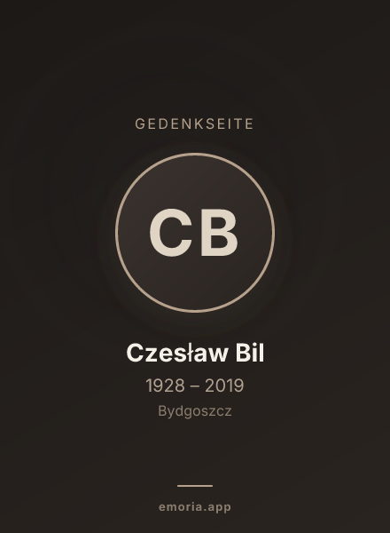 Gedenkportrait von Czesław Bil
