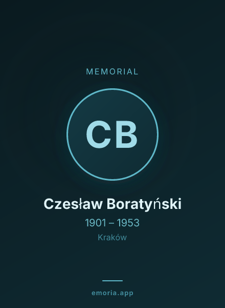Memorial portrait of Czesław Boratyński