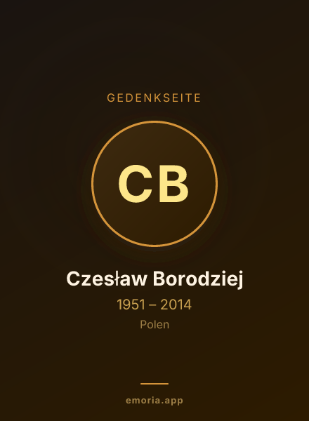 Gedenkportrait von Czesław Borodziej