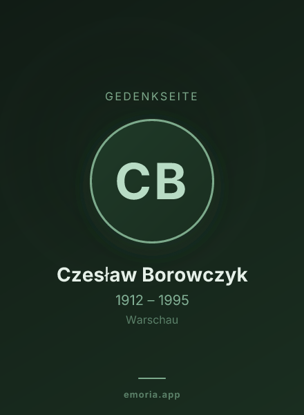 Gedenkportrait von Czesław Borowczyk