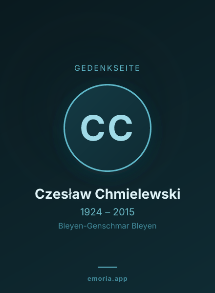 Gedenkportrait von Czesław Chmielewski