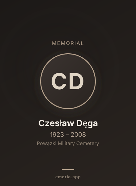 Memorial portrait of Czesław Dęga