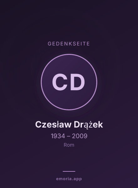 Gedenkportrait von Czesław Drążek
