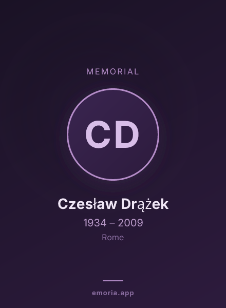 Memorial portrait of Czesław Drążek