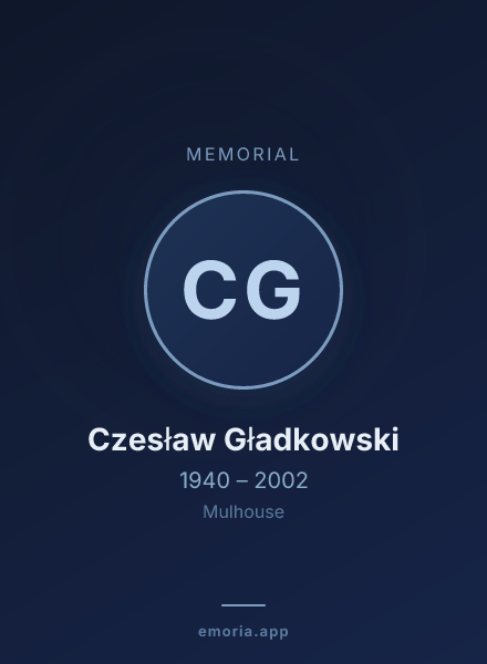 Memorial portrait of Czesław Gładkowski