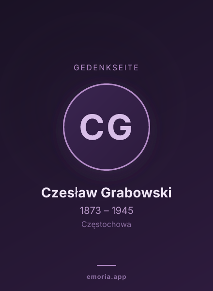 Gedenkportrait von Czesław Grabowski