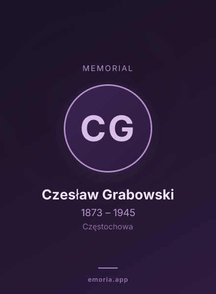 Memorial portrait of Czesław Grabowski