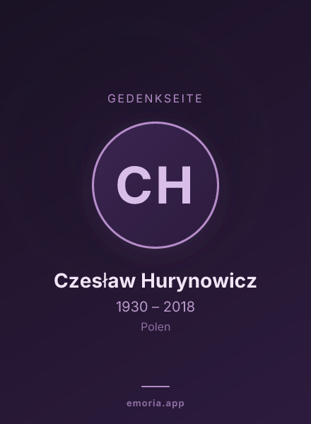Gedenkportrait von Czesław Hurynowicz