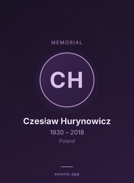 Memorial portrait of Czesław Hurynowicz