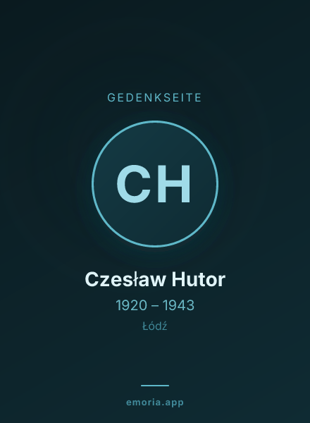 Gedenkportrait von Czesław Hutor