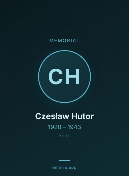 Memorial portrait of Czesław Hutor