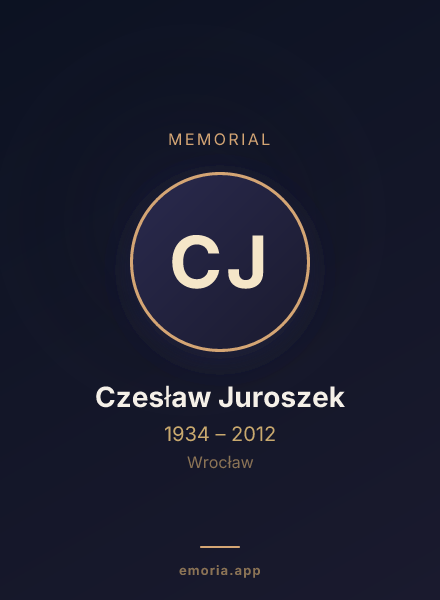 Memorial portrait of Czesław Juroszek