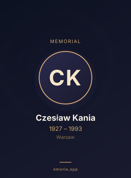 Memorial portrait of Czesław Kania