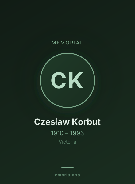 Memorial portrait of Czesław Korbut