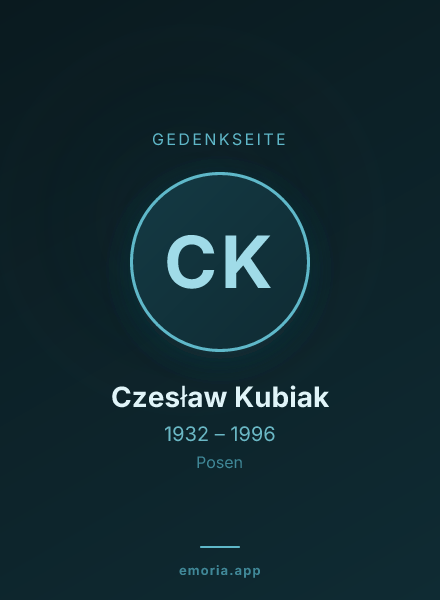Gedenkportrait von Czesław Kubiak