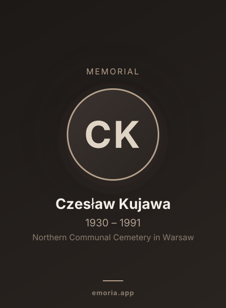 Memorial portrait of Czesław Kujawa