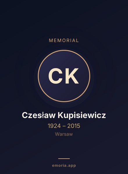 Memorial portrait of Czesław Kupisiewicz