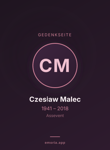 Gedenkportrait von Czesław Malec