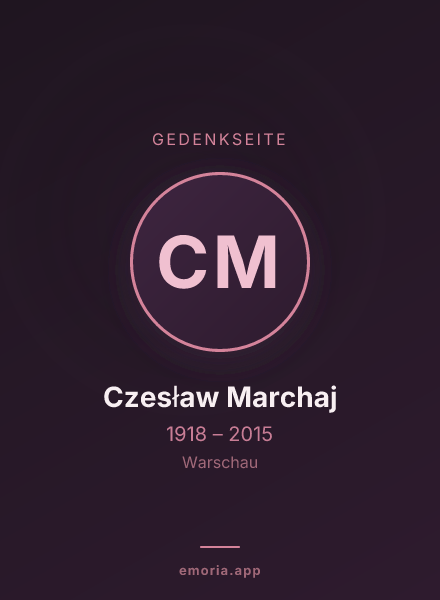 Gedenkportrait von Czesław Marchaj