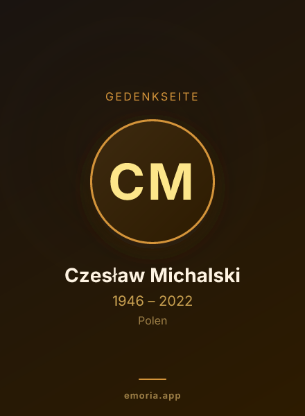 Gedenkportrait von Czesław Michalski