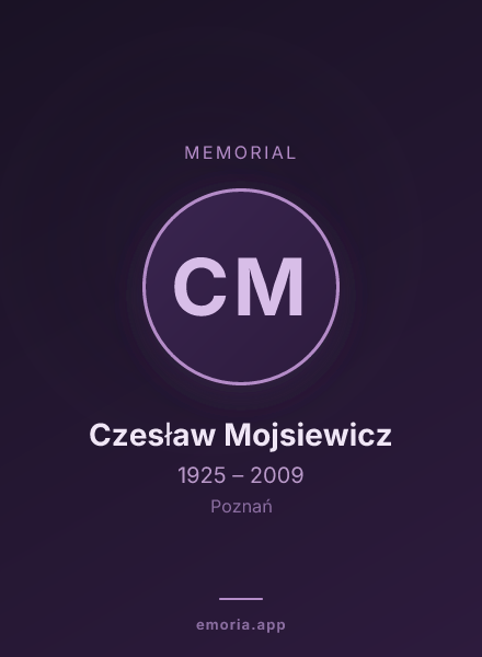 Memorial portrait of Czesław Mojsiewicz